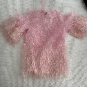 Mama Luma Pink Feathered dress